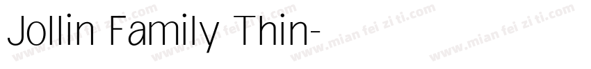 Jollin Family Thin字体转换